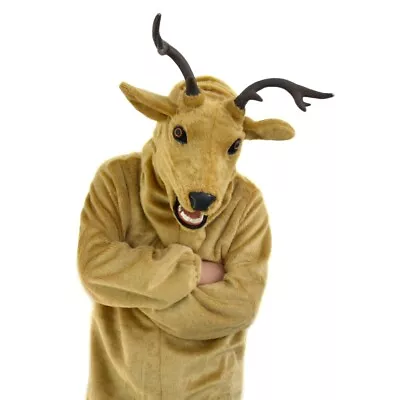 Elk Mascot Costume Fursuit Animal Hot Move Mouth Cosplay Fancy Dress Adult Suit • $384.47