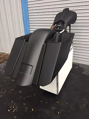 Harley Touring Custom Bagger Angled 6  Stretched Saddlebags And Fender 1997-2008 • $912