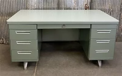 Vintage Mid Century Desk Home Office Furniture Desk With Drawers Student Desk C • $395