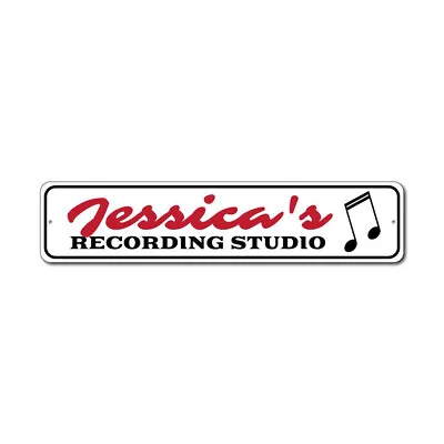 Recording Studio Sign Music Note Sign Custom Musician Metal Decor Sign • $21.15