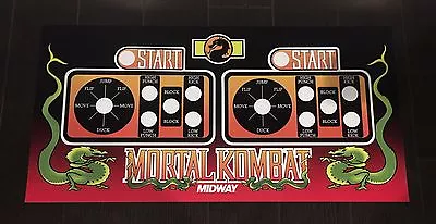 Mortal Kombat Arcade Control Panel Overlay MK1 CPO Midway • $39