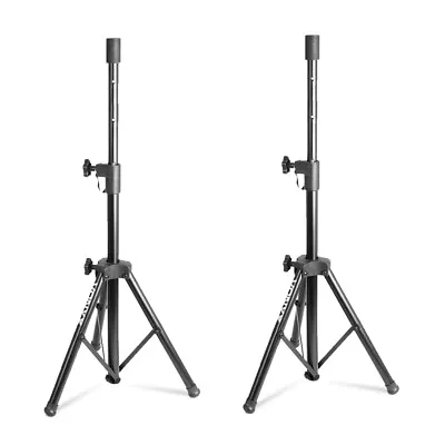£41.99 • Buy Pair Of DJ PA Disco Speaker Stands Folding Tripod Leg Black Locking Nut 20KG Max