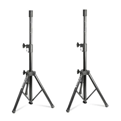 Pair Of DJ PA Disco Speaker Stands Folding Tripod Leg Black Locking Nut 20KG Max • £41.99