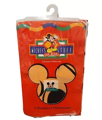 Vintage Disney Mickey's Stuff For Kids Mickey Mouse Standard Pillowcase • $19.95