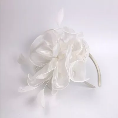 Bridal Fascinators Hat Organza Flower Wedding Kentucky Derby Ascot Tea Party • £6.99