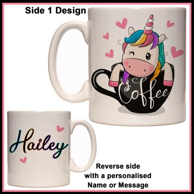 $18.50 • Buy Personalised Unicorn In Coffee Mug - Cute, Funny, Name Gift Idea - Cup, Birthday
