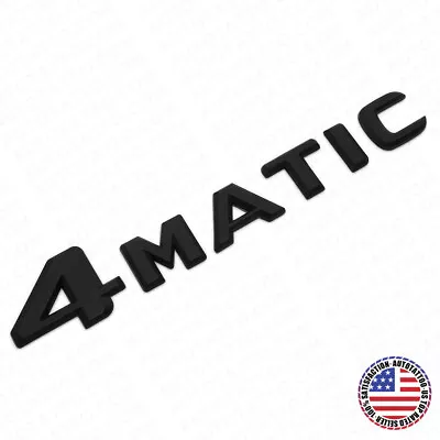 99-14 Mercedes 4Matic Emblem 3D Trunk Logo Letter Sport Badge AMG - Matte Black • $15.99