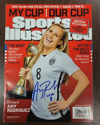 Amy Rodriguez Signed Sports Illustrated 7/20/15 Team USA Soccer USWNT World Cup • $179