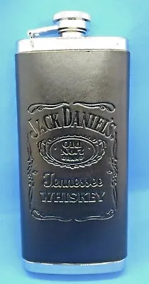 Jack Daniels Black Leather Boot Flask 5oz • $32.53