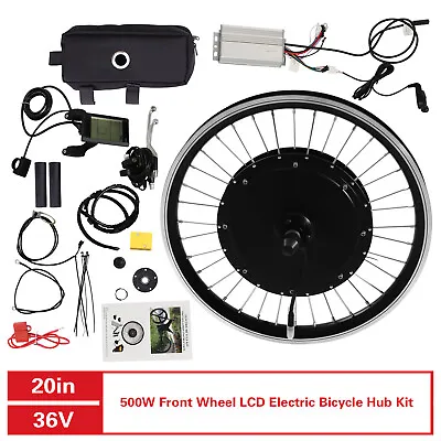 36V 500W Front Wheel Electric Bicycle Motor Conversion Kit Ebike Cycling Hub LED • $200.45