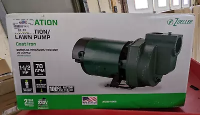 Zoeller 1333-0006 1.5HP  70GPM Cast Iron Irrigation Pump • $350