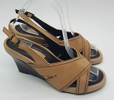 £14.50 • Buy Next 'Sole Reviver' Leather Wedge Sandals. Size 6. Good Condition!