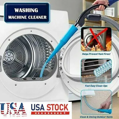 $8.15 • Buy Lint Remover Brush Dryer Vent Trap Cleaner Kit Vacuum Hose Attachment Brush US