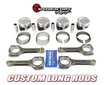 SpeedFactory No Notch H-Beam Long Rod And YCP Vitara Piston Combo D16 75mm Civic • $529.99