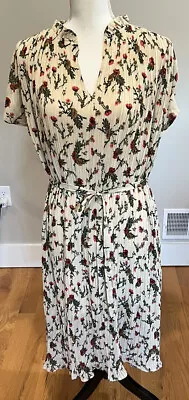 Ellison Flowered Accordian Pleated Dress Size Small/Medium NWT Fully Lined • $27.20