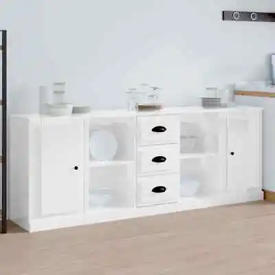 Sideboards Buffet Cupboard Storage Side Cabinet 3 Pcs Engineered Wood VidaXL • $264.99