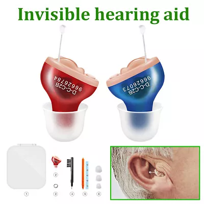 US MiNi Digital Hearing Aids Small Sound Voice Invisible Ear Amplifier L/R Ear • $22.99