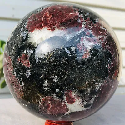 5.94lb Natural Fireworks Garnet Quartz Crystal Healing Ball Sphere Healing • $3.25