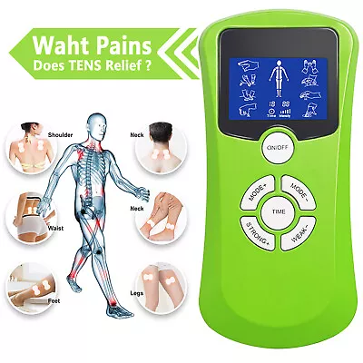 2 Channels Digital TENS Machine EMS Pulse Massager Muscle Stimulator Pain Relief • $19.99