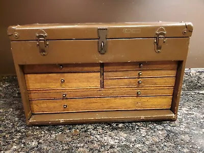 Vintage Wood Machinist Tool Chest 7 Drawers • $75