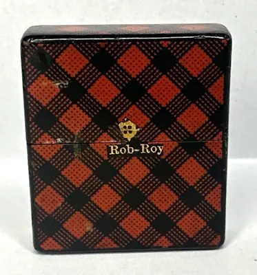 Antique Tartan Ware Tiny Pencil Lead Box - Rob Roy • £65