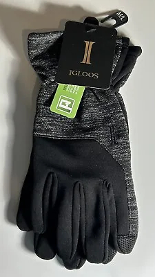 Igloos Men's Gloves Black Size M/L Pro-Text Touch Sensitive Technology • $8.95