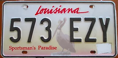 Louisiana Pelican Tan License Plate #  573 Ezy  Birds Wildlife • $9.99