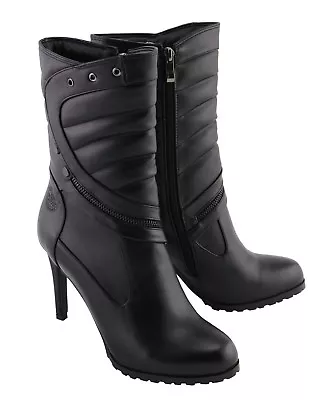 Milwaukee Performance Women's High Heel Boot W/ Zipper Accents  -  MBL9434 • $79.99