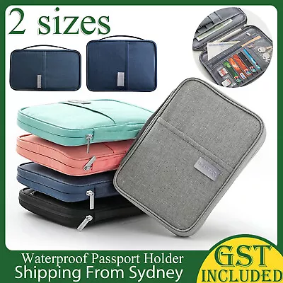 $9.89 • Buy Waterproof Passport Holder Travel Document Wallet RFID Bag Family Case Organizer