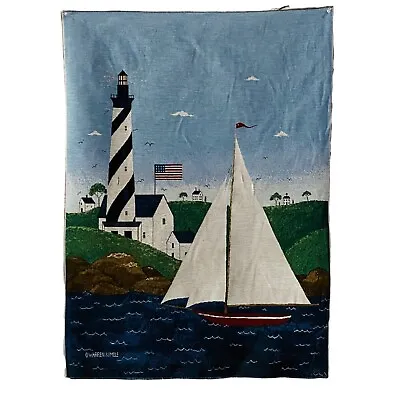Warren Kimble Vintage 2003 Coastal Breeze Lighthouse Sailboat Crafters Fabric • $19.99