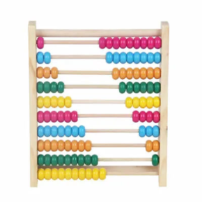 Colorful Wooden Children Toy Bead Abacus Counting Number Frame Educational Maths • £6.09