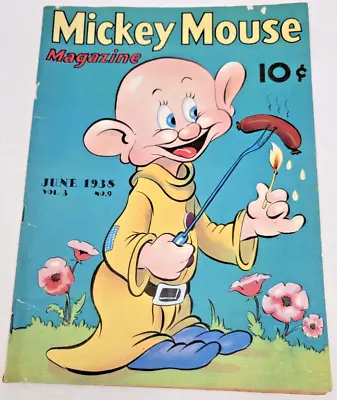 MICKEY MOUSE MAGAZINE V3 #9 KK DISNEY GOLDEN AGE *1938* 3.0 TS • $169.15