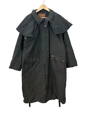 Outback Trading Co Brown Wax Cotton Oilskin Duster Jacket Medium • $59.99