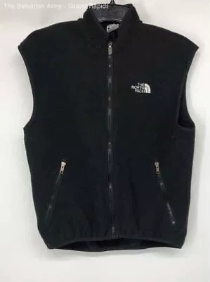 The North Face Mens Black Sleeveless Mock Neck Fleece Full-Zip Vest Size Medium • $9.99