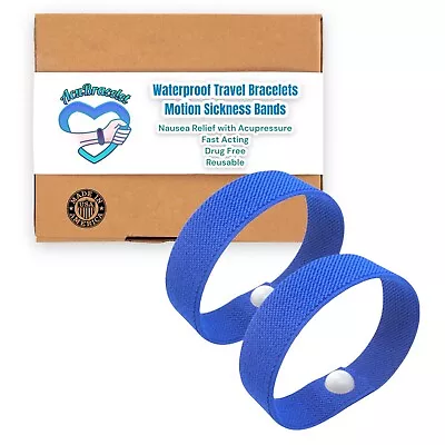Motion Sickness Wristband Nausea Relief Acupressure Bracelet-Waterproof-Set Of 2 • $23.95