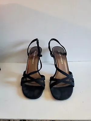 Ellen Tracy Women's Size 7M Black Sole Shoes 3-1/2 In Sandals Heel Pre-owned  • $29