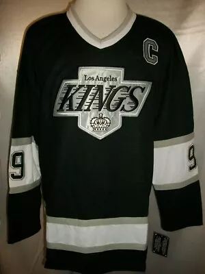 Wayne Gretzky Los Angeles Kings Black  1992-1996 Throwback  CCM NHL Jersey • $119.99