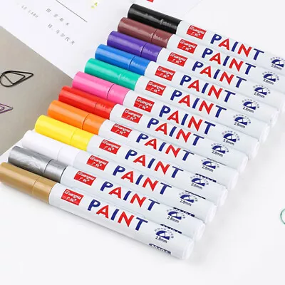 5PCS Acrylic Paint Marker Pen Permanent Art Rock Metal Glass Pebble Waterproof Q • £2.99