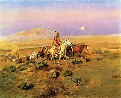 WESTERN ART POSTER Horse Thieves - Charles M Russell • $9.98