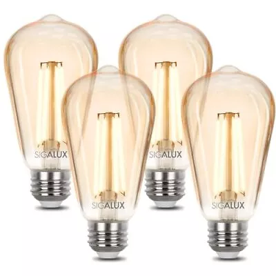 Edison Bulbs E26 LED Bulb ST58 Filament Amber Dimmable Vintage Light Bulbs • $18.90