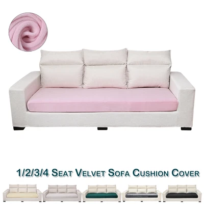 $15.79 • Buy 1/2/3Seater Velvet Sofa Seat Cushion Covers Stretch Elastic Couch Slip Protector