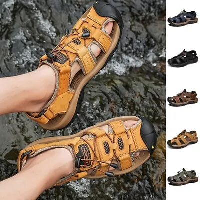 Mens Summer Sandals Non-Slip Beach Shoes Quick Dry Casual Walking Sport Hiking • £19.74