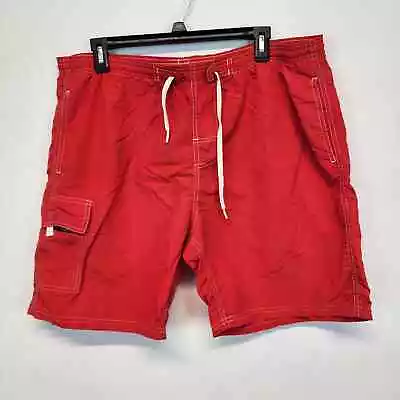 Vintage Water Safety Products Mens Medium Red Lifeguard Shorts Baywatch Costume • $18.82
