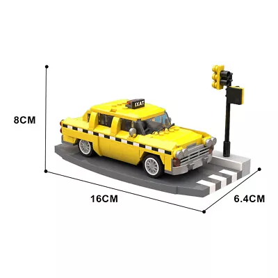 MOC New York City Taxi Model Building Blocks Vintage Vehicle Cars Bricks 404 PCS • $49.99