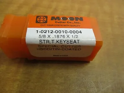 MOON HSCO/TIN Straight Tooth Keyseat Cutter 5/8  X .1876  X 1/2  New USA • $25