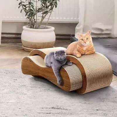 FluffyDream2 In 1 Cat Scratcher Cardboard Lounge Bed Cat Scratching Board • $30.99