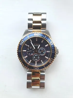 Mens GUESS Watch Two Tone Navy / Gold • £60