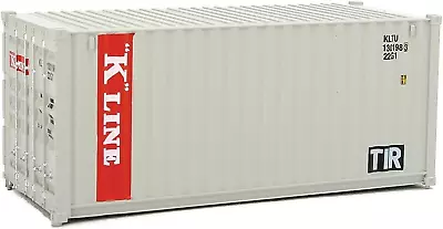 HO Scale Model Of K-Line (Gray Red White) 20' Corrugated Container949-8065 • $18.45