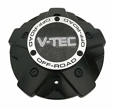 $39.99 • Buy V-TEC WHEELS C394MB-8CLVT Matte Black Wheel Center Cap