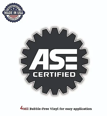 Ase Certified Mechanic Vinyl Decal Sticker Car Bumper 4mil Bubble Free Us Made • $4.39